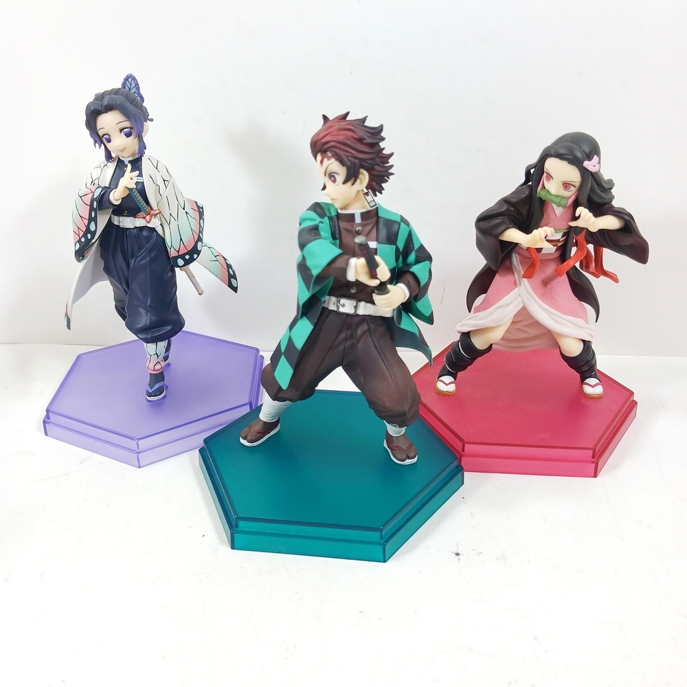 Demon Slayer Pop Up Parade Figure Set Tanjiro Nezuko Shinobu Kocho Anime Statues